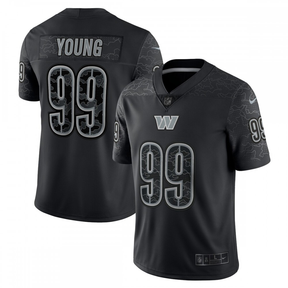 Chase Young Washington Commanders Nike RFLCTV Limited Jersey - Black-GridironStore